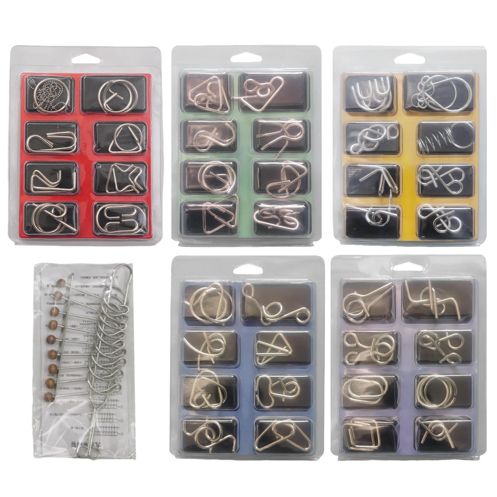 32/41 pcs Metal Montessori Puzzle Wire IQ Mind Brain Teaser Children Adults Toys
