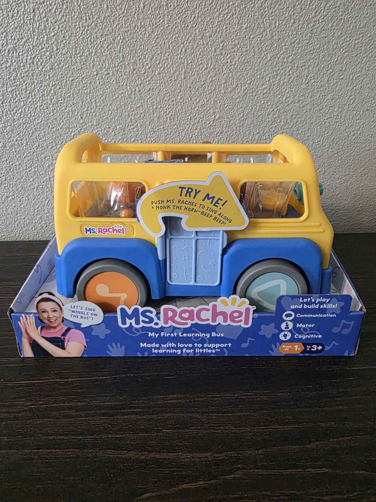 Ms. Rachel My First Learning Electronic School Bus with 2 Figures Music & Sounds