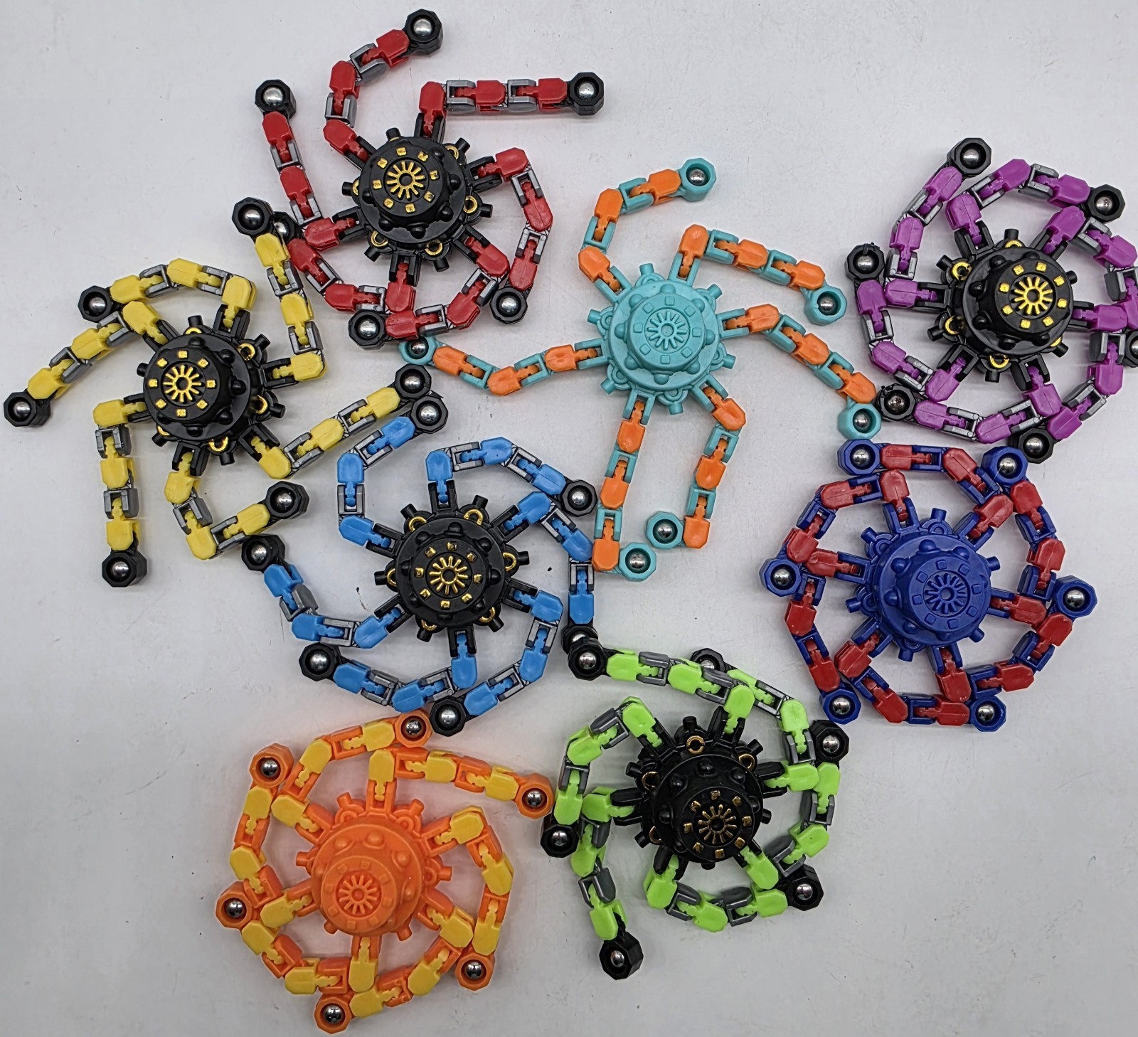 8 Transformable Fidget Spinners for Kids and Adults Stress Relief Sensory Toy