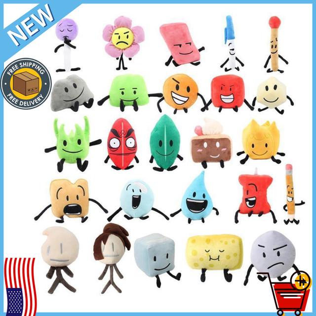 Battle for Dream Island Plush Toy Leafy Firey Waterdrop Bubble Stuffed Doll Gift