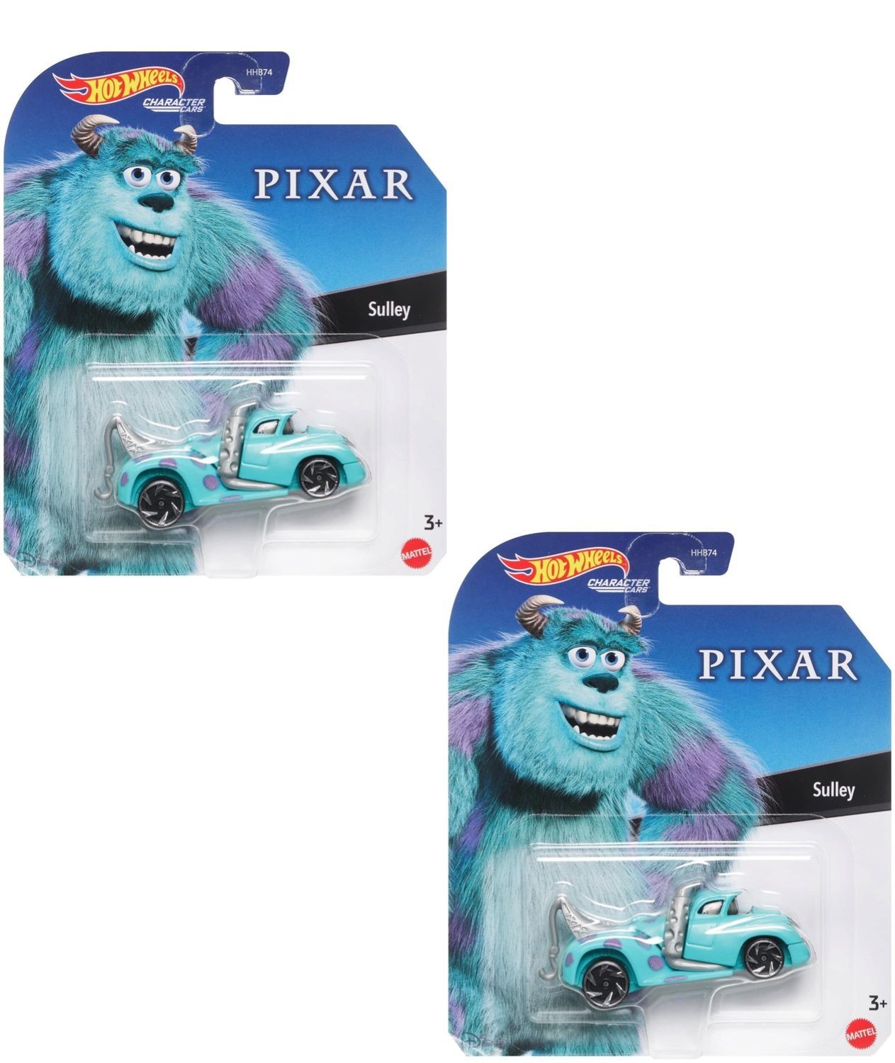Hot Wheels Character CAR Pixar Sulley 2 Pieces