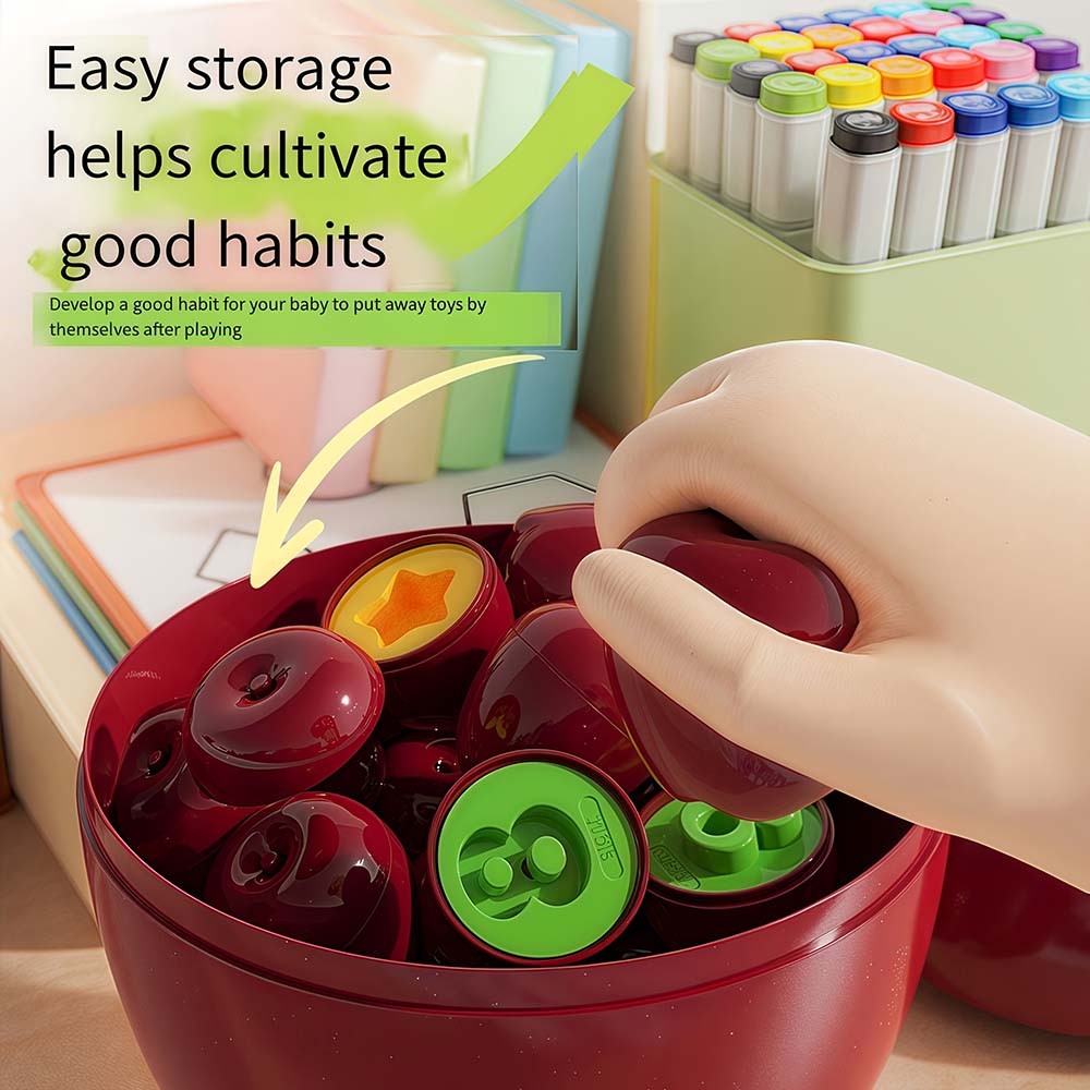 Learning-Focused Fun Sturdy Compact Colorful 12Pcs Puzzle Gashapon Learning Toys