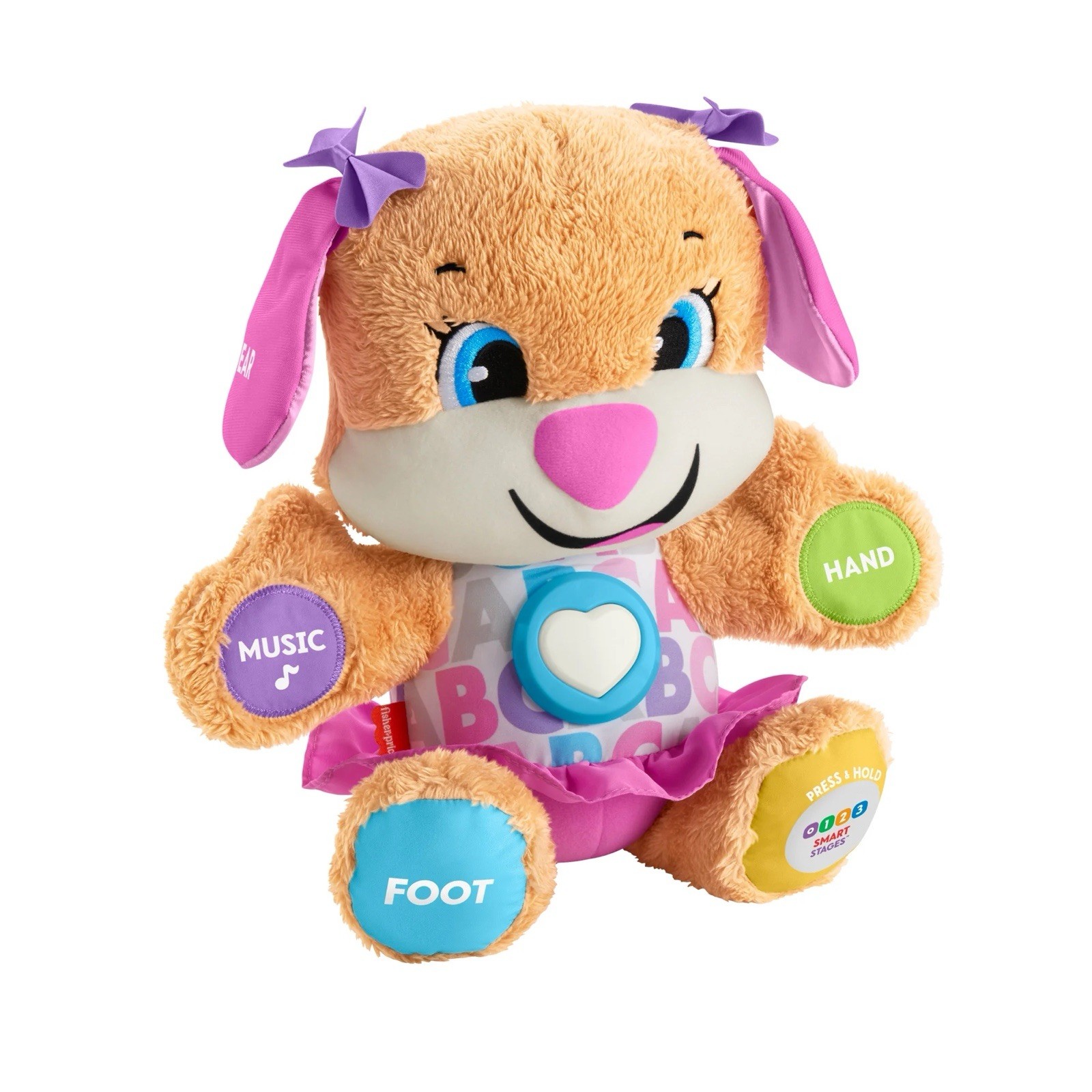 Fisher-Price  Smart Stages Sis Puppy Plush Learning Toy for Baby, Best Present