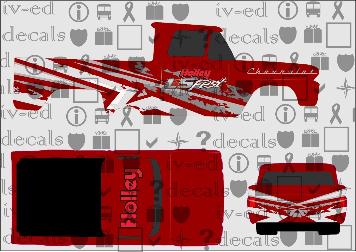 62 chevy  #41  1/64  WHITE TONER Waterslide Decal for Hot