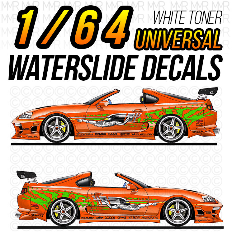 1/64 BRIAN SUPRA FAST AND FURIOUS Custom Universal WaterSlide Decal for Hot