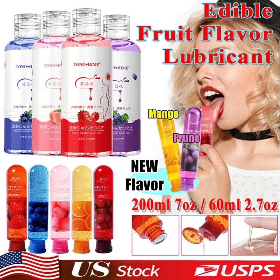 Fruit Flavor Sex Lube Lubricant Gel Water Based Edible Mild Oral Massage Oil NEW