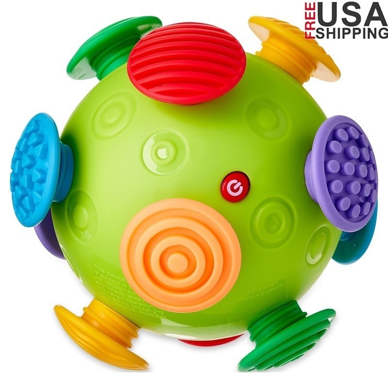 Colorful Bouncing Ball Toy Kids 12M  Battery Operated Sensory Play Fun New