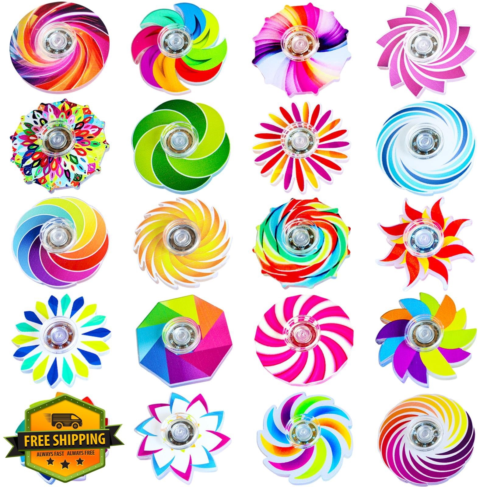 Fidget Spinner Toys 24 Pack Kids Adults Party Favors Sensory