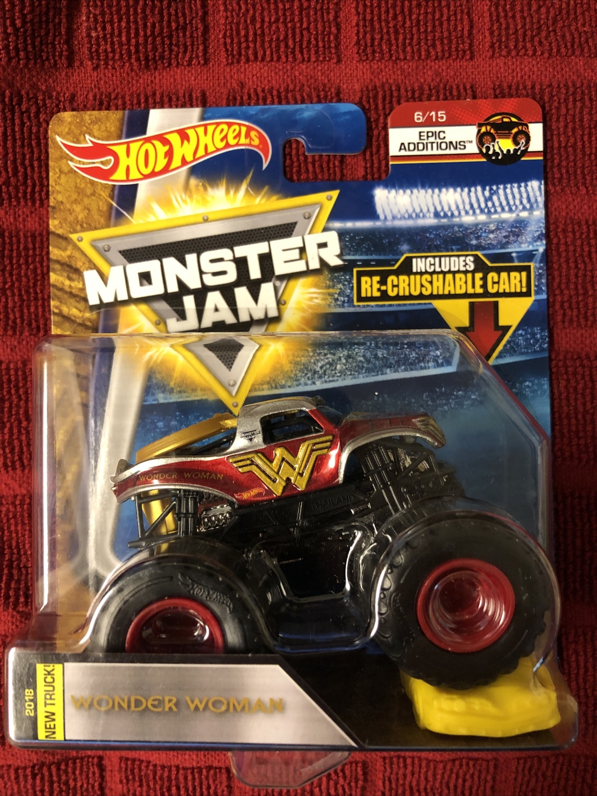 2018 HOT WHEELS MONSTER JAM NEW TRUCKS 1/64 WONDER WOMAN EPIC EDITIONS #6/15 WOW