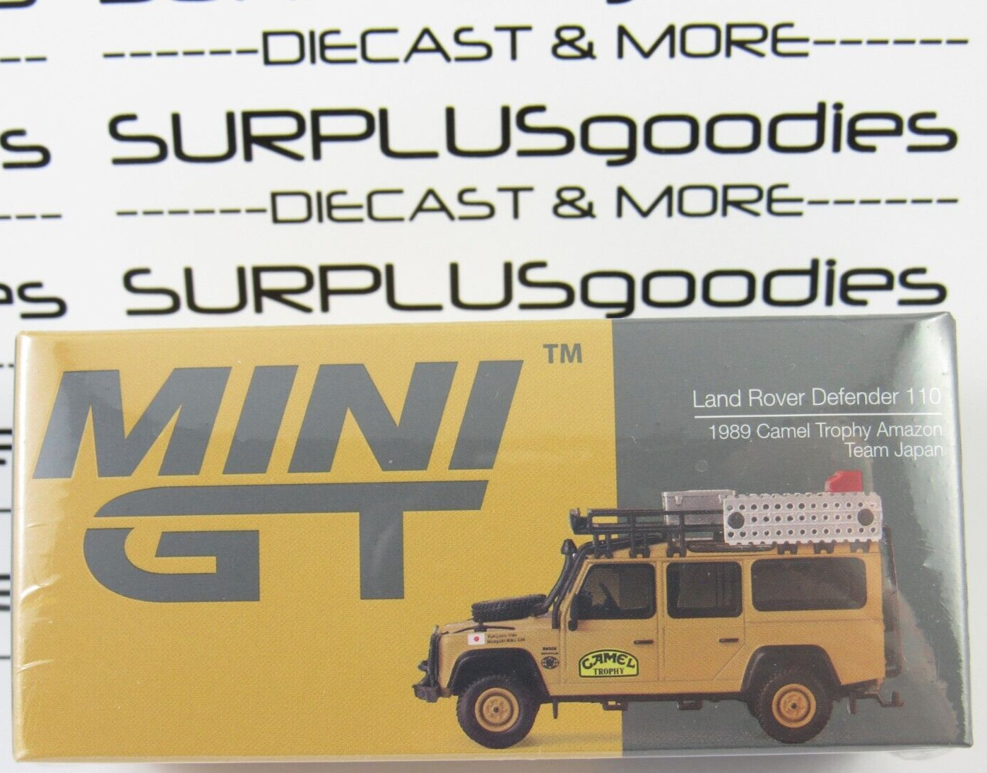 2024 Mini-GT 1989 LAND ROVER DEFENDER 110 Camel Amazon Team Japan #MGT00751-R