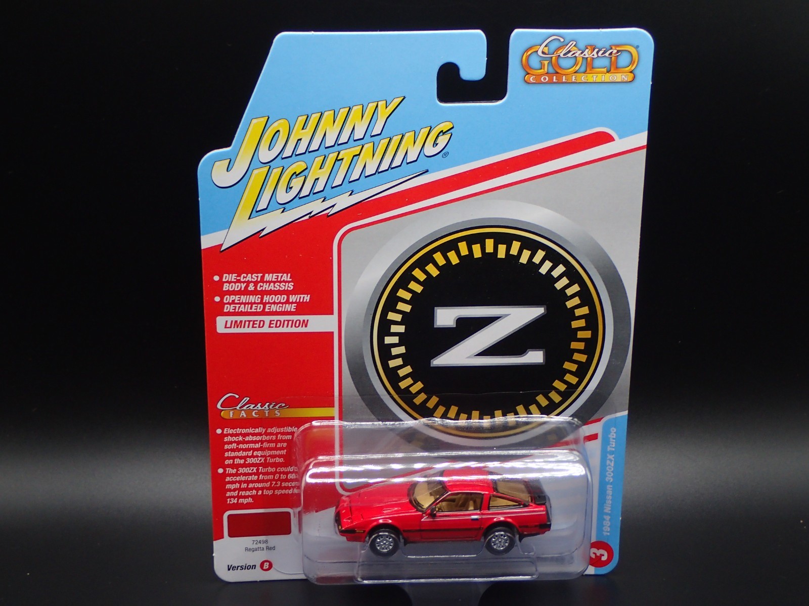 2026 JOHNNY LIGHTNING 1984 NISSAN 300ZX TURBO RED CLASSIC GOLD REL 3 VS B NO 3