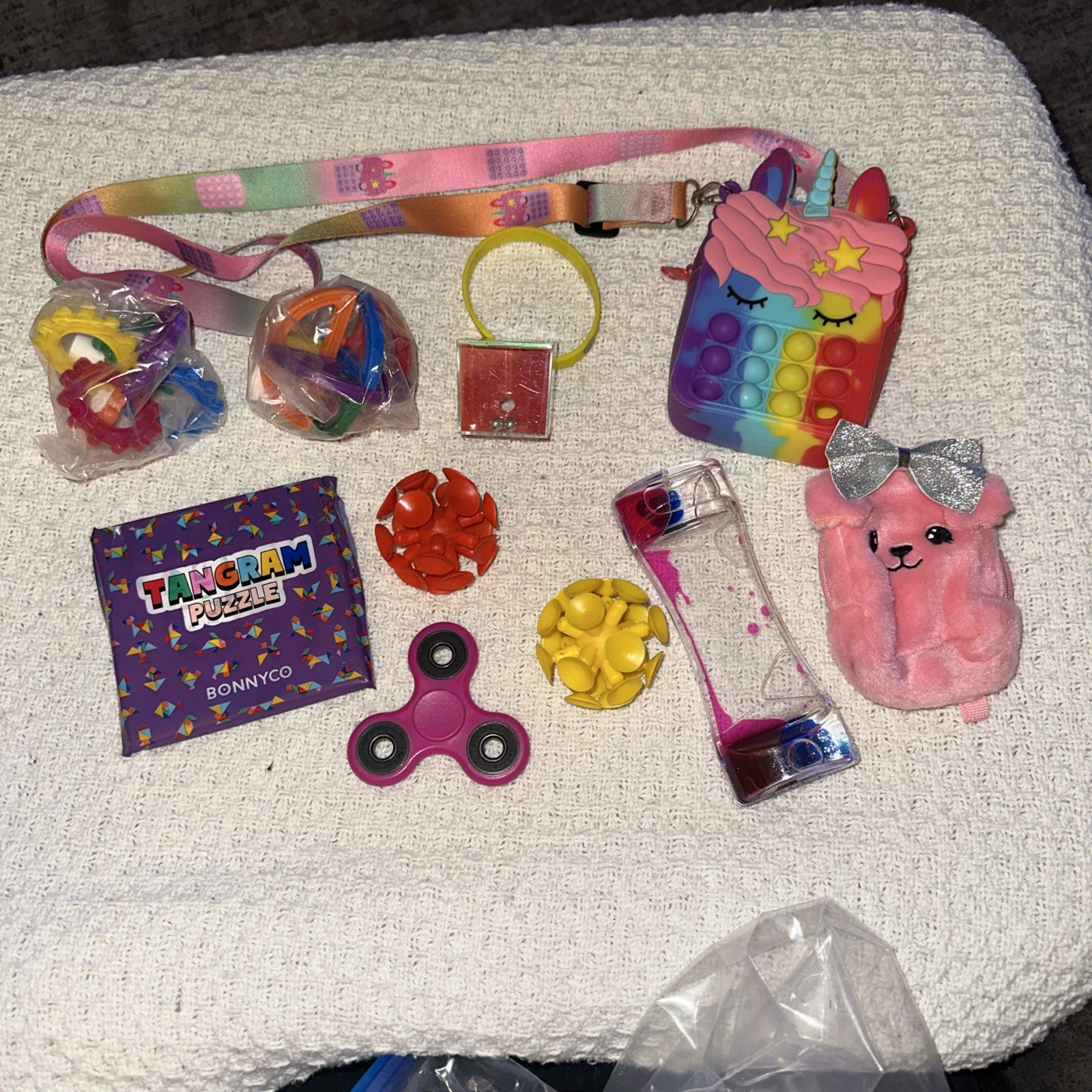 Lot of 10 Sensory Fidget Toys Anxiety Stress Relief Autism ADHD Spinner Colorful