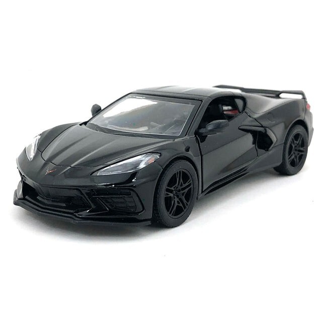 5432) Kinsmart 1:36 scale  -5″. 2021 Corvette C8 – Diecast Toy Car.BLACK  color