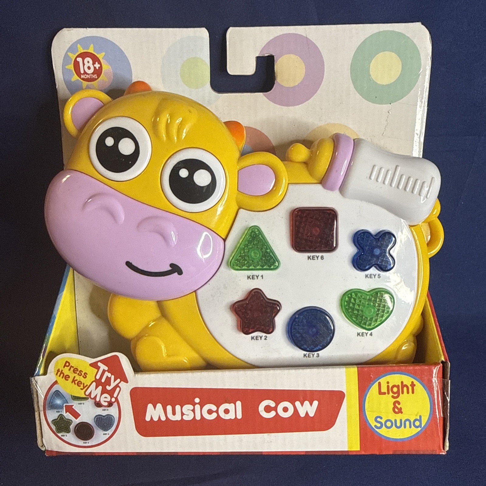 Musical Baby Cow Toy | With Music & LED Lights | Interactive Infant