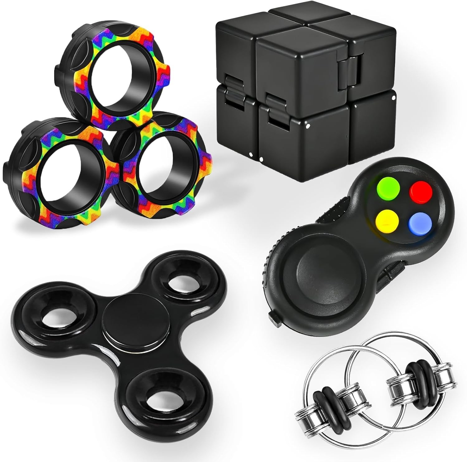 5PCS Fidget Toys Set Stress Relief ADHD Autism Sensory Desk Toys Gifts for All