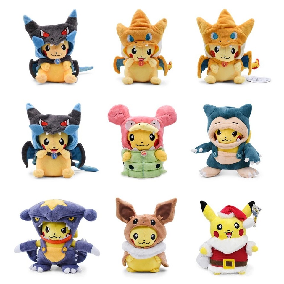 Pokemon Pikachu Hoodie Poncho Plushies Collection Cosplay Cute Soft Plush Toy