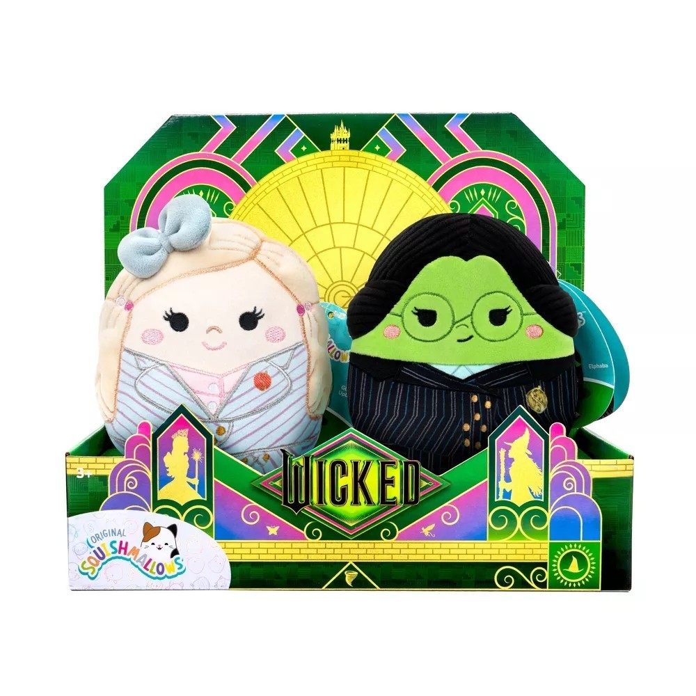 Squishmallows  Gershwin Shiz U Elphaba & Glinda Plush  5″