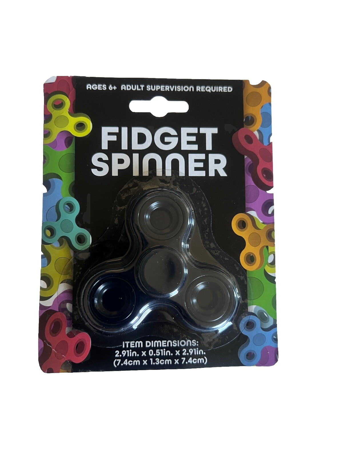 Fidget Spinner Sensory Toy Black Anxiety Stress ADHD Autism 6+  Mental Health