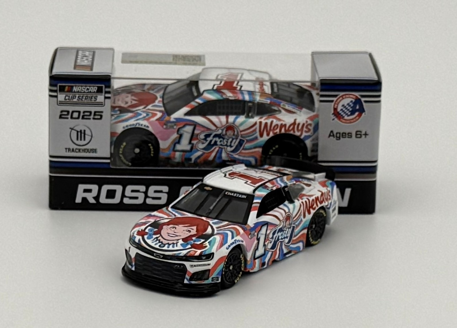 2025 ROSS CHASTAIN #1 Wendy’s Frosty 1:64 In Stock