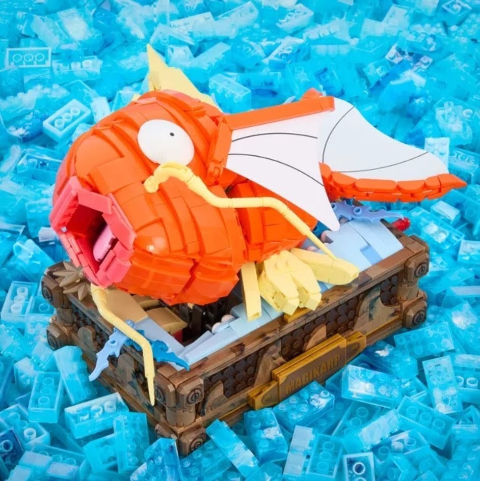 NEW🌟 2023 Mattel Creation MAGIKARP MOTION Mega Building Set Pokemon In Hand