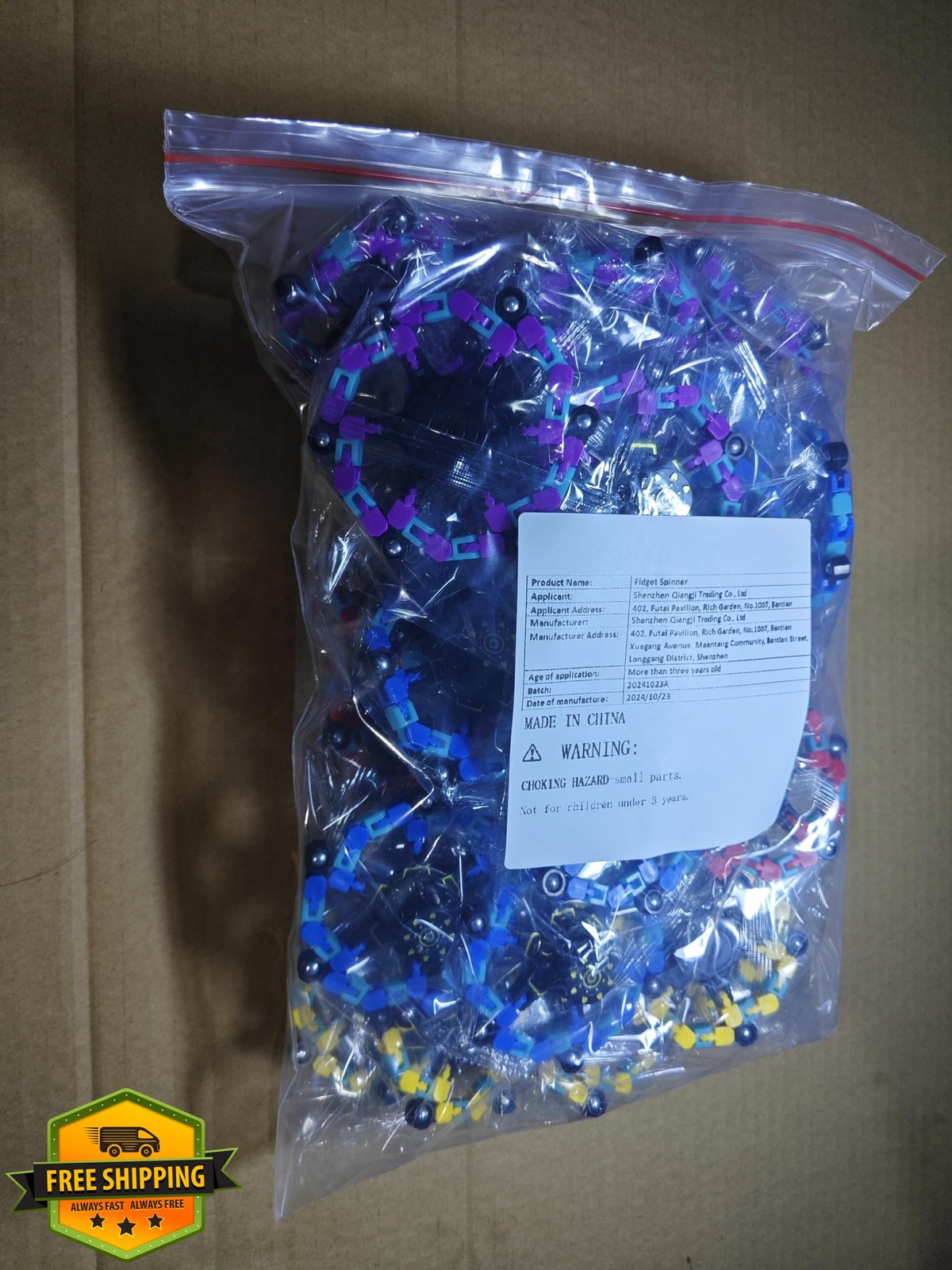 72PCS Valentine Glow Fidget Toys Bulk Robot Spinner Kids Adults