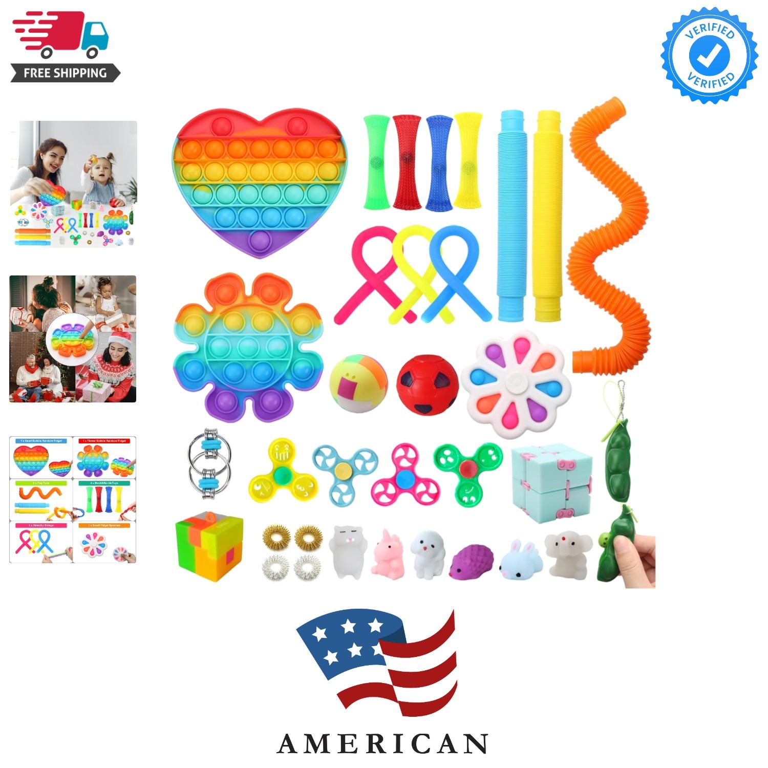 Fidget Simple Fidget Pack, 35pcs Fidget Toys Set with Popping Fidget Sensory …