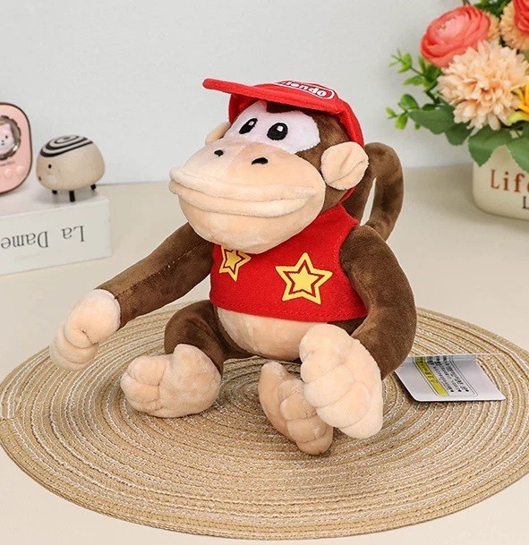 Super Mario Bros Diddy Kong Monkey Plush Toy 7″ Soft Stuffed Doll Kids Gift