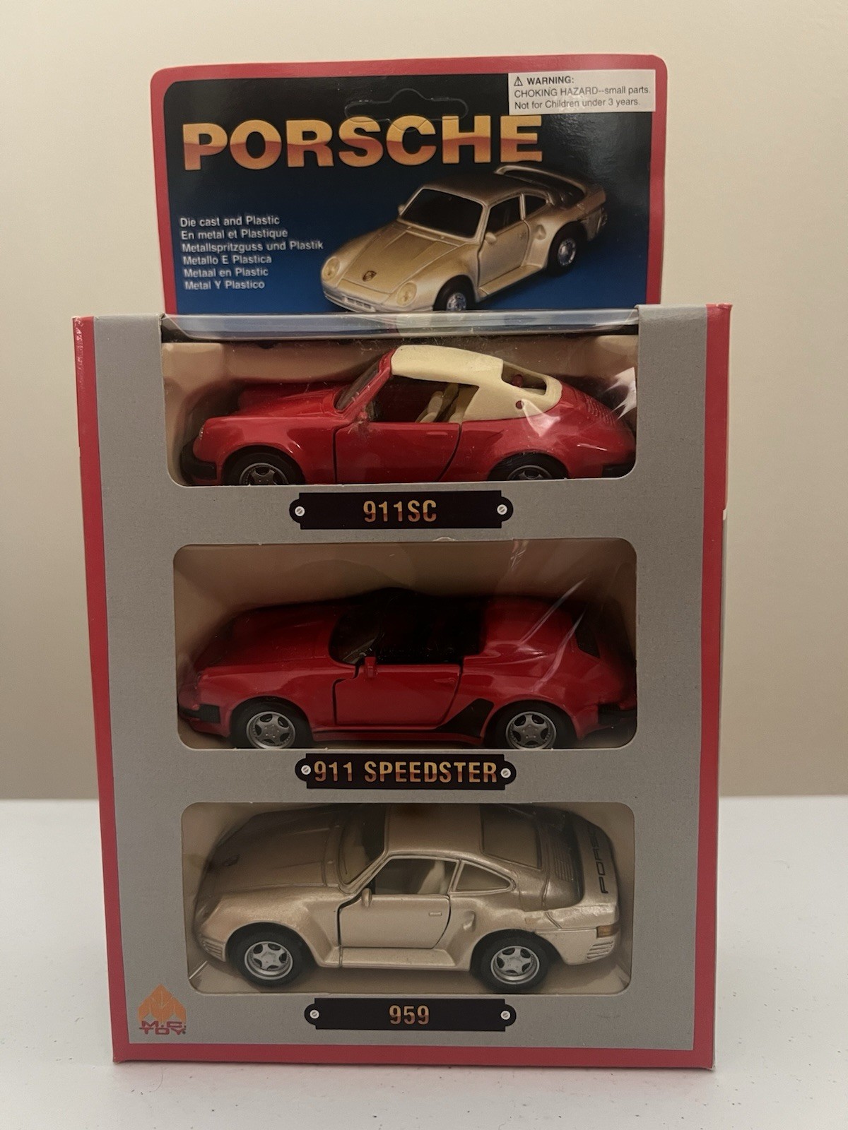 Maisto M.C. Toy 3 Porsche Collection 911 SC Speedster 959 ~1/36 Scale Vintage