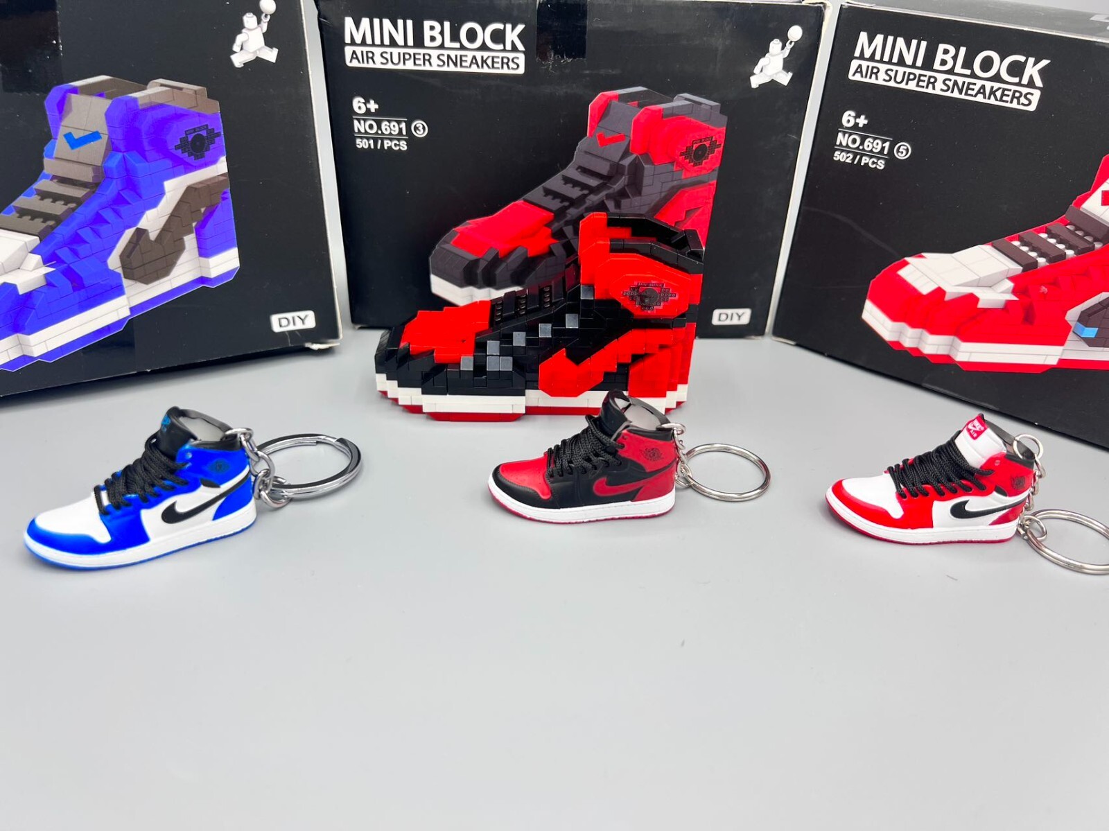Mini Jordan Sneaker Building Blocks, Shoe Bricks, Puzzles, Collectible Toys