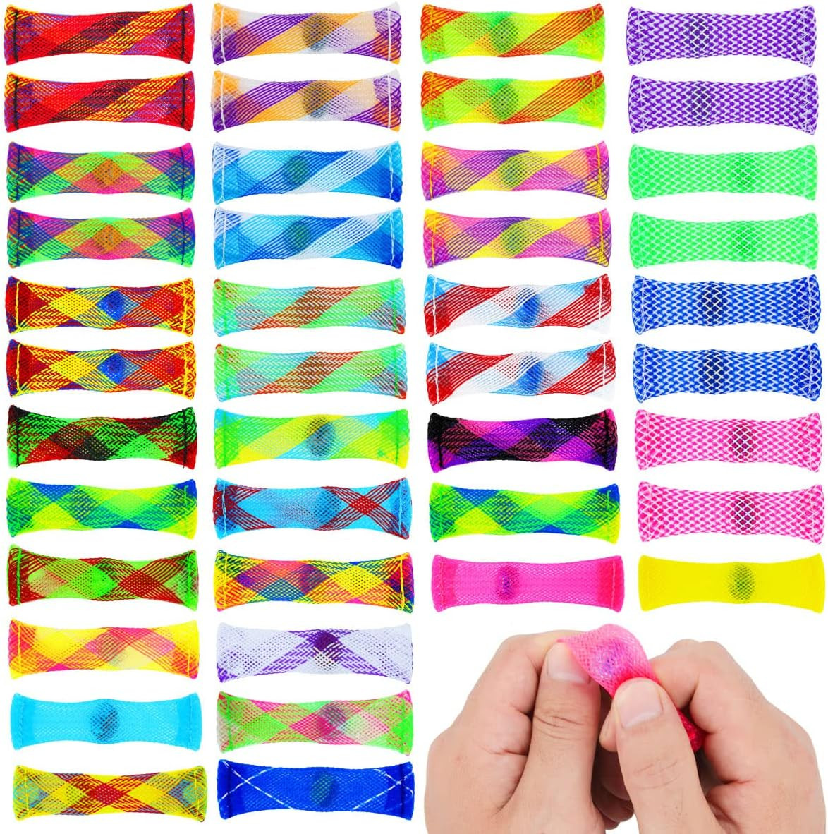 Fidget Toy 42 Pack Mixed Color Marble Mesh Fidget Toys,Stress Relieve Toy,Focus