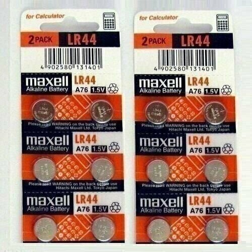 12 NEW LR44 MAXELL A76 L1154 AG13 357 SR44 303 BATTERY