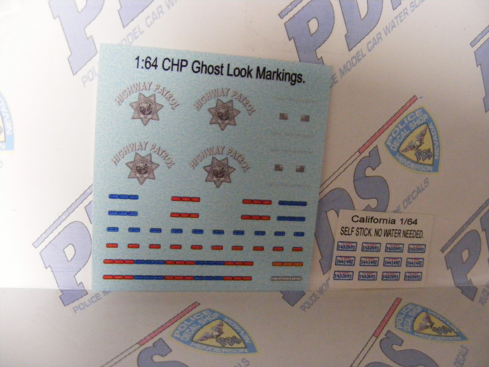 California Highway Patrol Ghost 1/64 Water Slide Decals fit any Color GL Durango