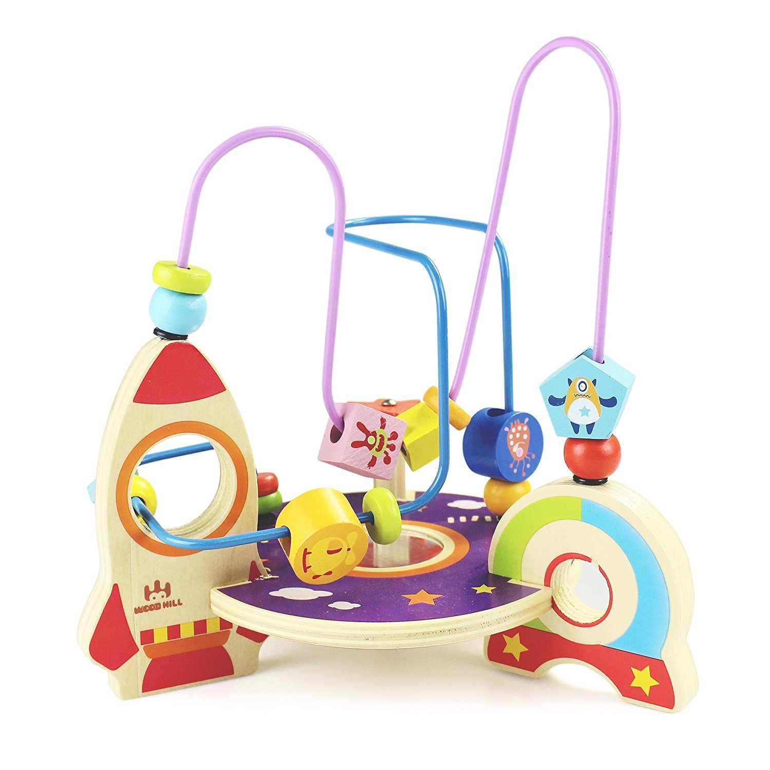 Toddler Wood Beads Maze Learning Game for Preschool, Home, Car, Waiting Room Toy