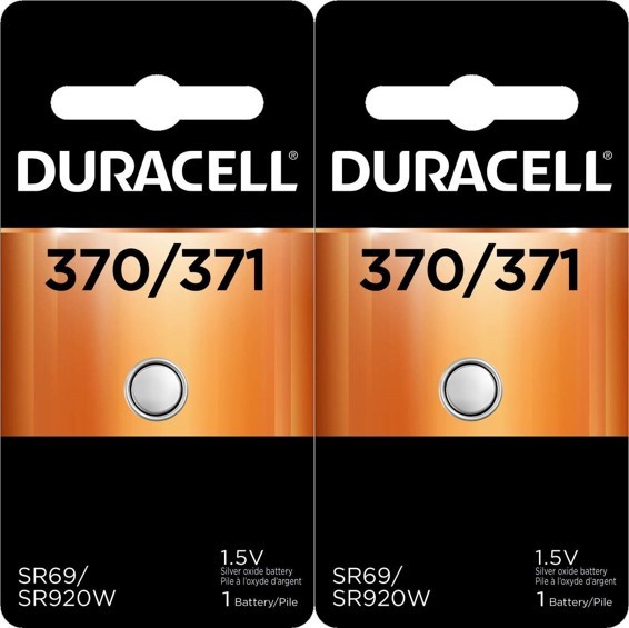 2 Duracell 370 371 Siver Oxide Batteries