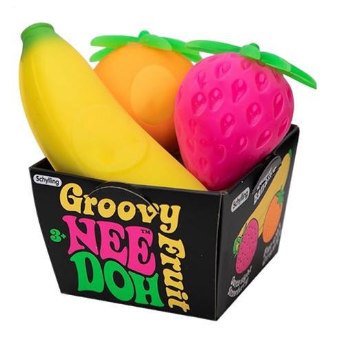 Schylling Groovy Fruit Nee Doh Silicone Stress Toy