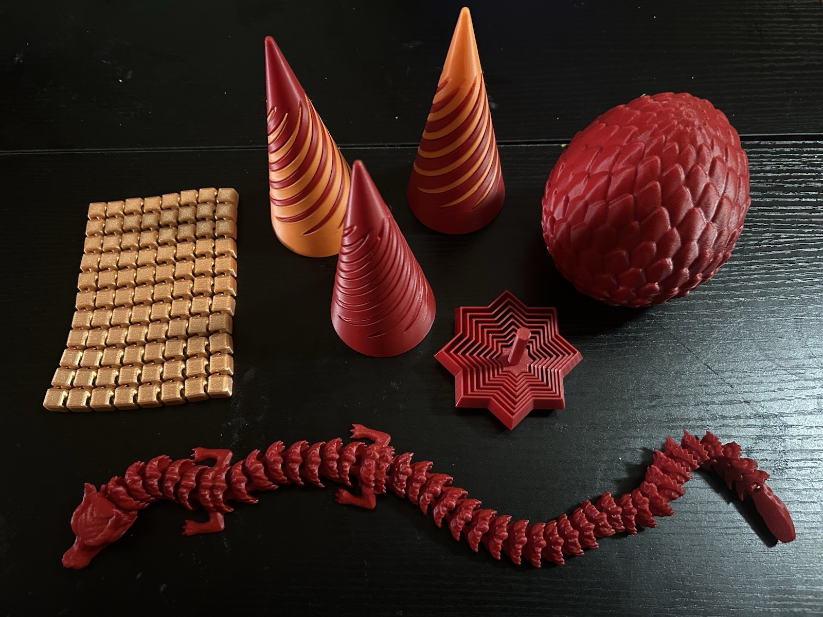 Set of various fidget toys