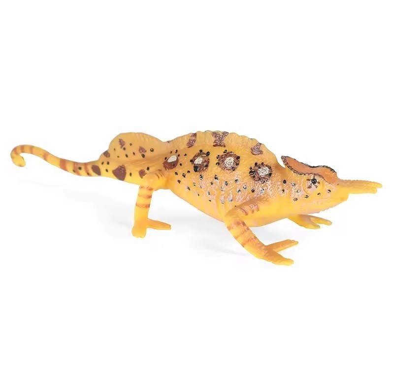 Horned Chameleon Toy Action Figure Small Animal Figurine Doll Gift for Kids