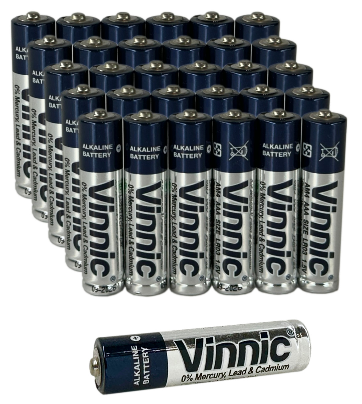 Vinnic AAA batteries – Long Lasting Alkaline Batteries -New – Wholesale pricing