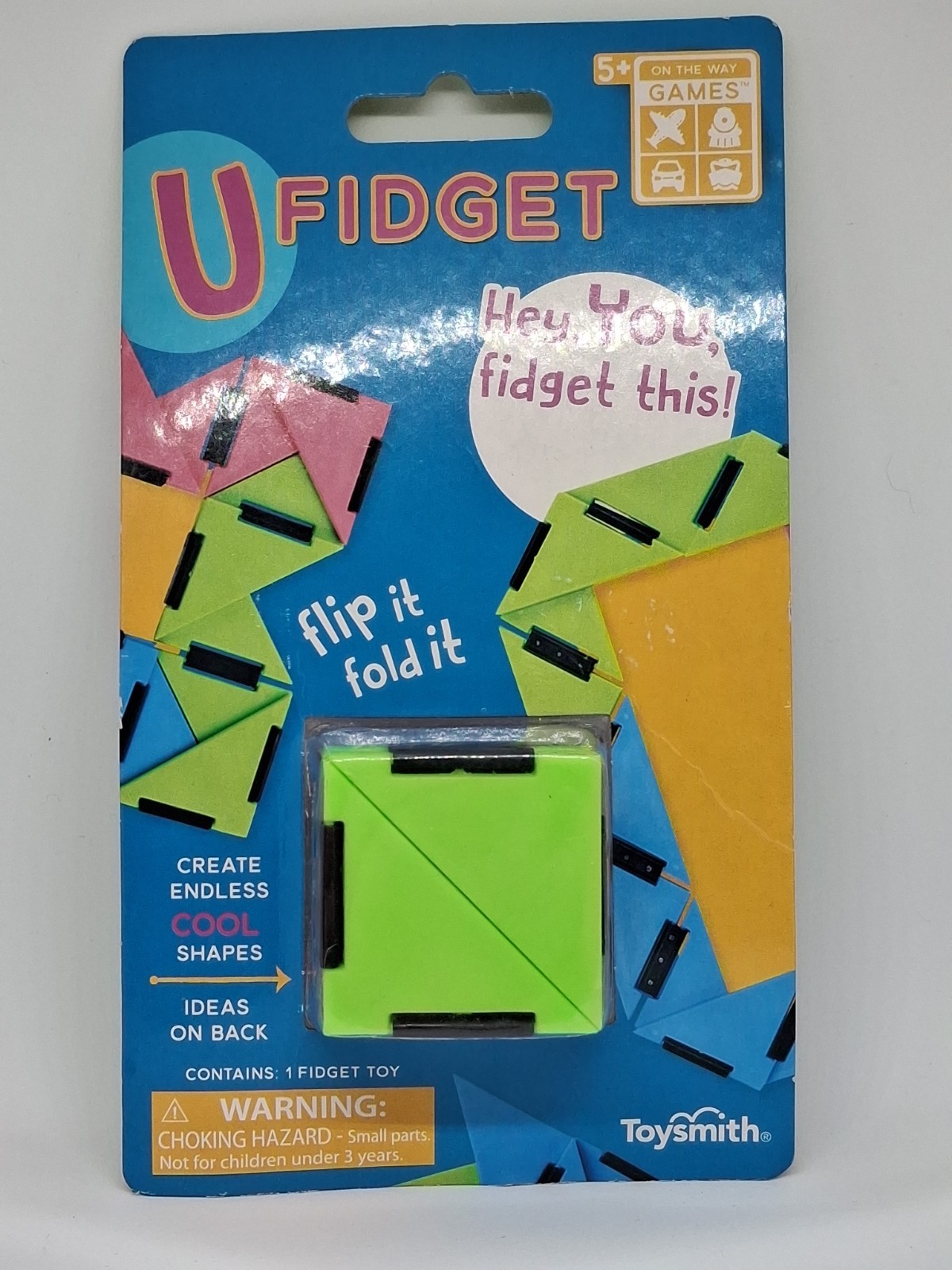 Toysmith U-Fidget Flip Fold Fidget Toy Puzzle Sensory Stress Toy Ages 5+