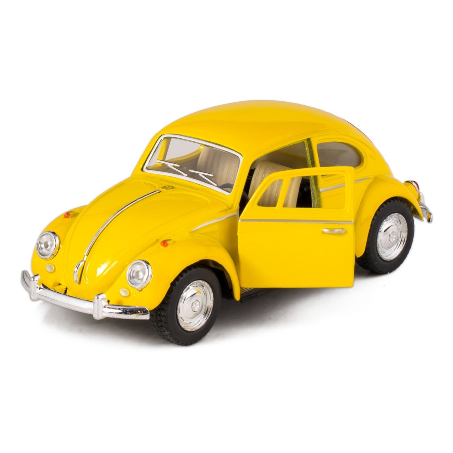 Kinsmart 1967 Volkswagen VW Classical Beetle 1:32 scale 5″ diecast YELLOW