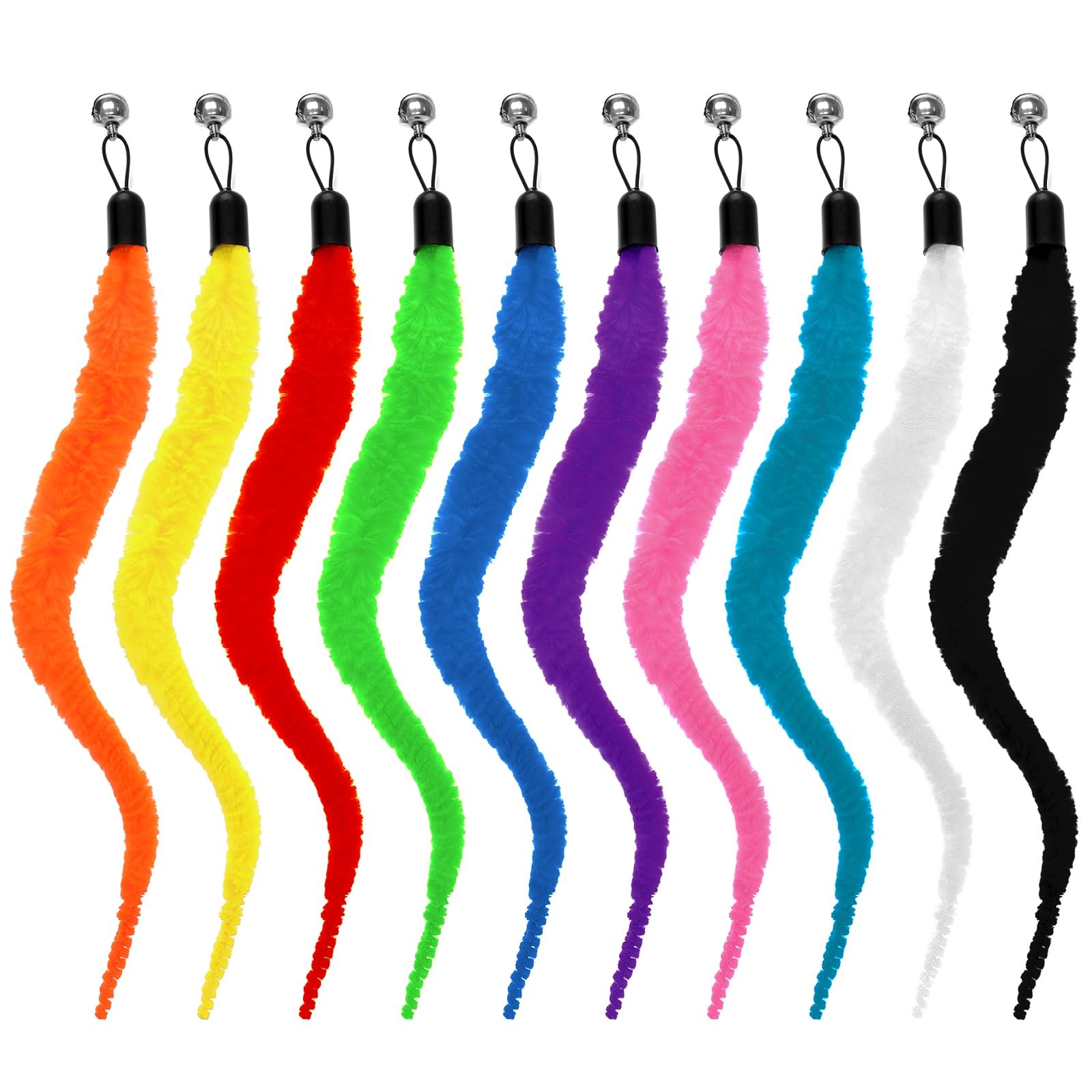 Tweruna 10 Packs Cat Worm Toys, Colorful Toy, Interactive colorful