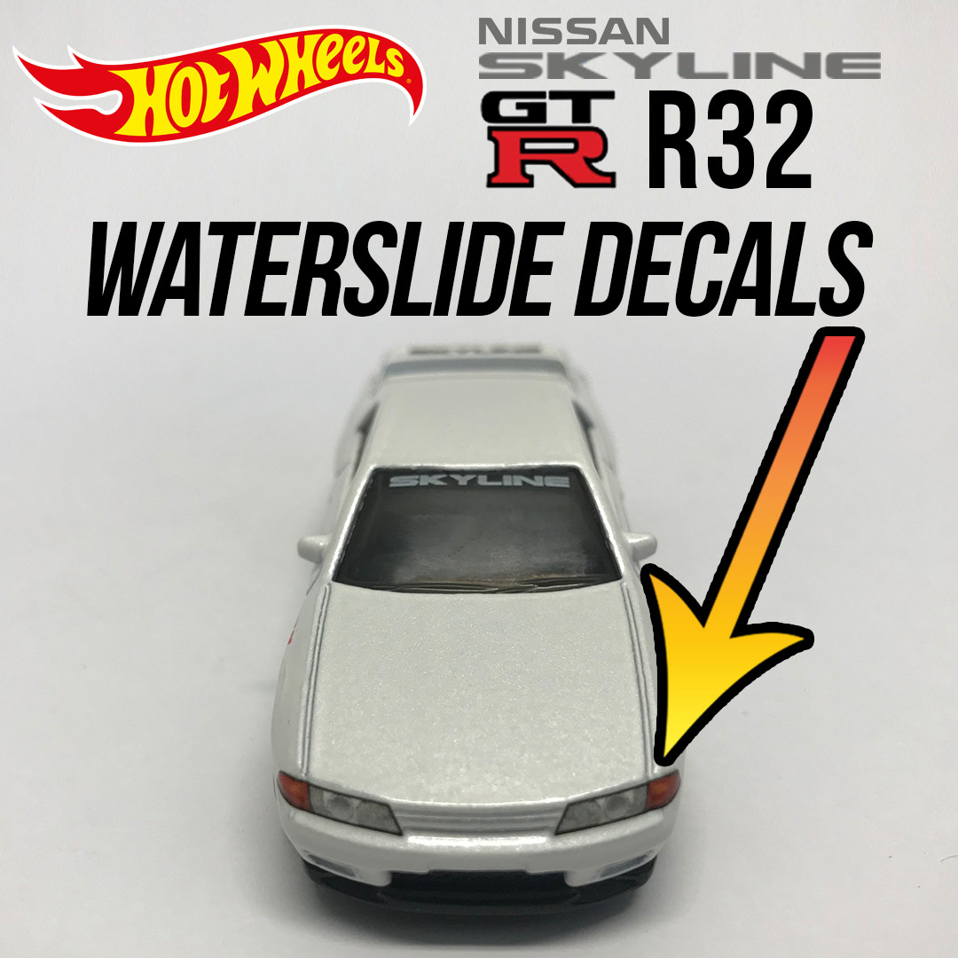 1/64 NISSAN SKYLINE GTR R32 Custom Scale WaterSlide Decals Headlight for Hot