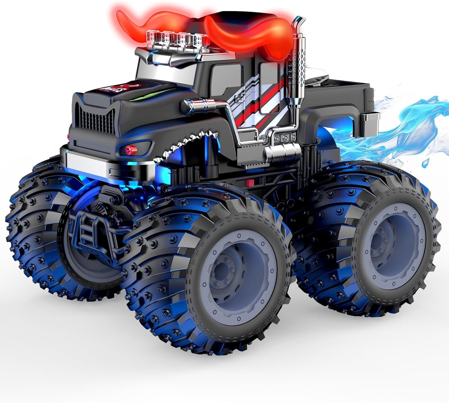 Remote Control Monster Trucks, 2.4GHz All Terrain RC Cars with Light Bull
