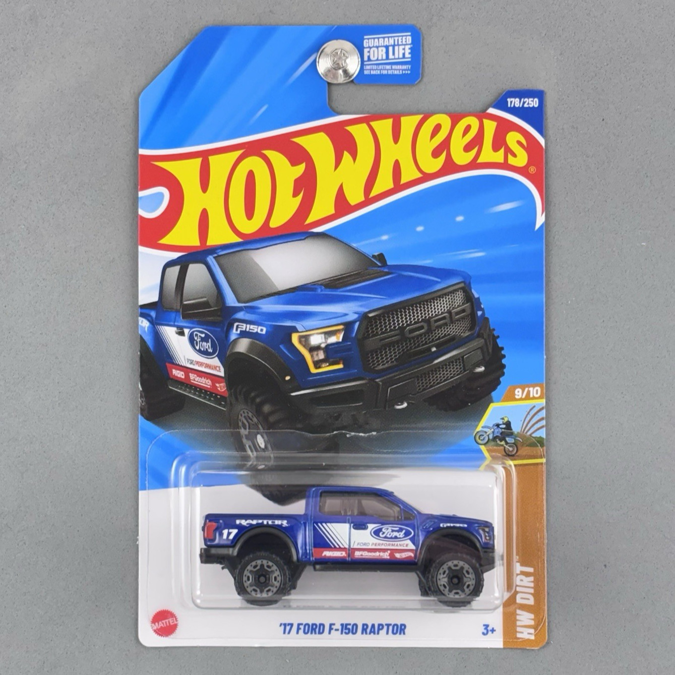 2025 HOT WHEELS ’17 Ford F-150 Raptor Blue HW DIRT 9/10 178/250
