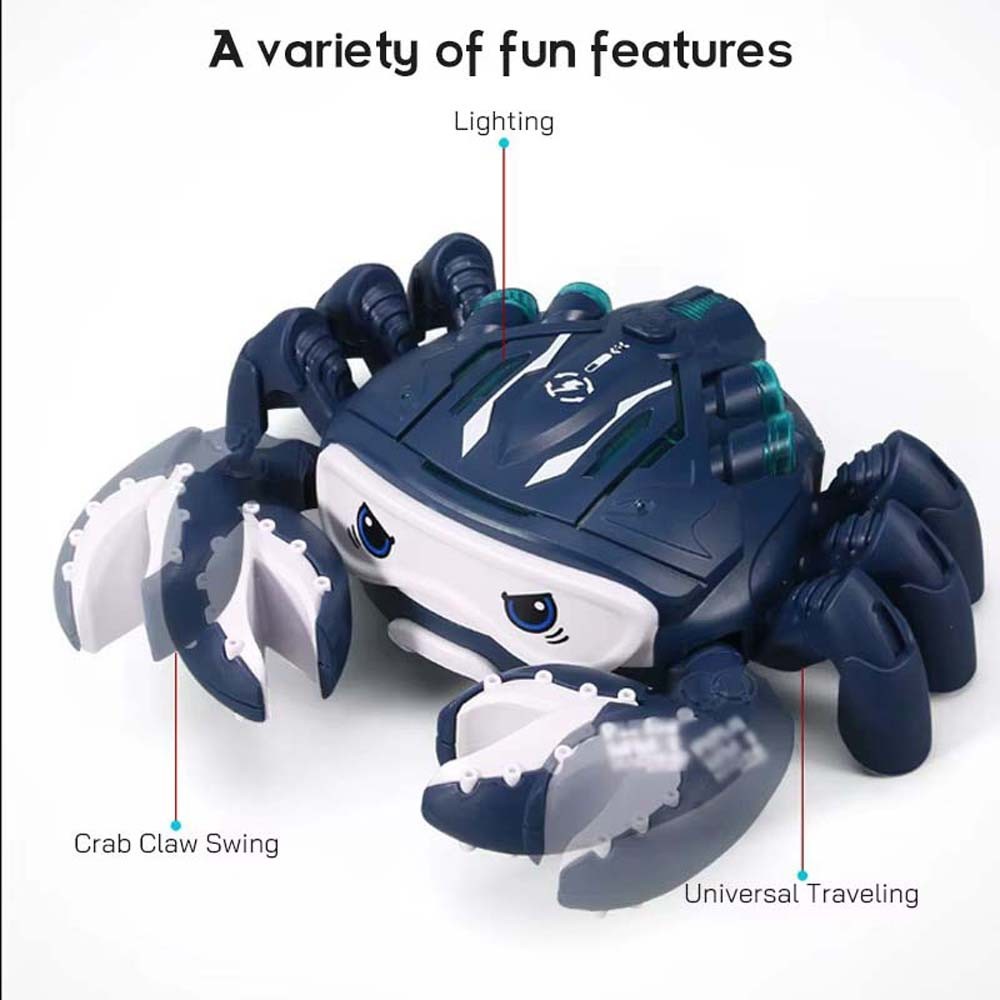 Cute Funny Interactive Electronic Automatic Movable Colorful Crawling Spray Crab