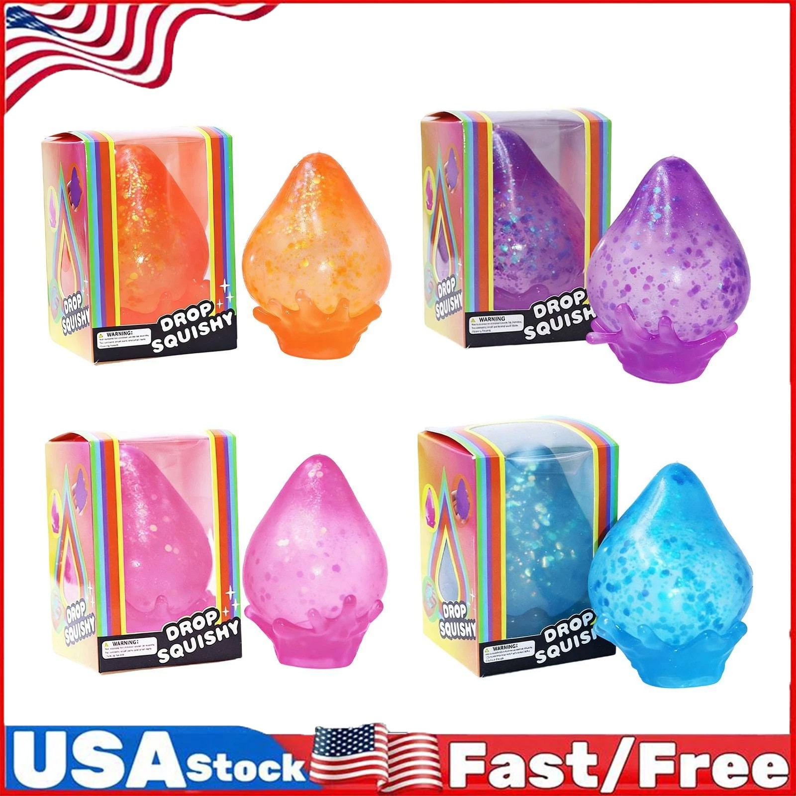 Dream Drop Fidget Squish Toy Teardrop Squeeze Ball