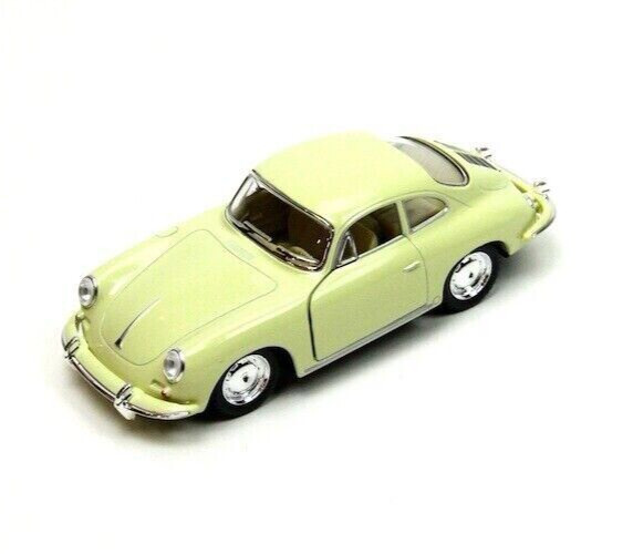 Kinsmart Porsche 356 B Carrera 2 Diecast Model Toy Car 1:32 Cream 5 inch