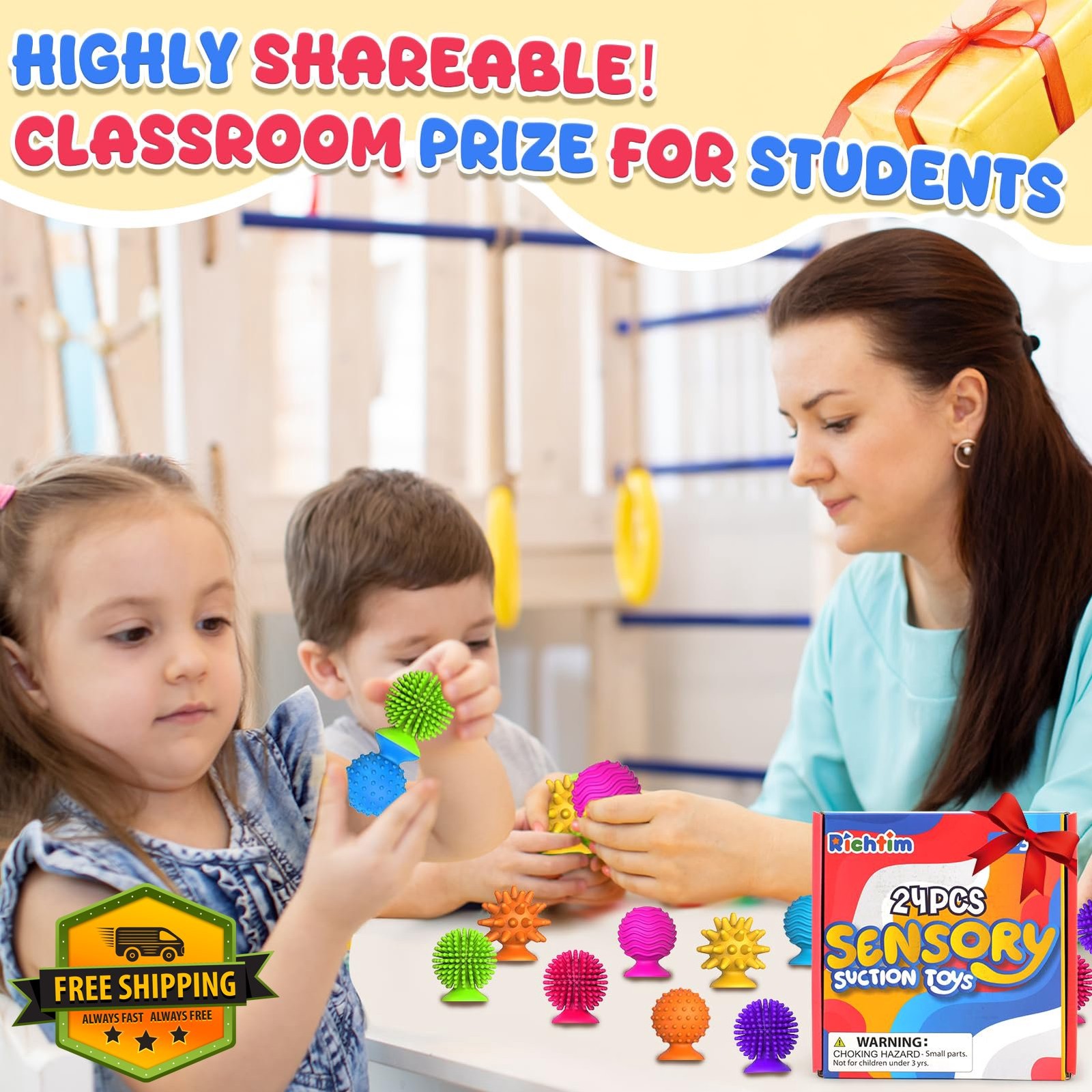 Sensory Fidget Toys 24 Pack Textured Autism Kids Classroom Prizes