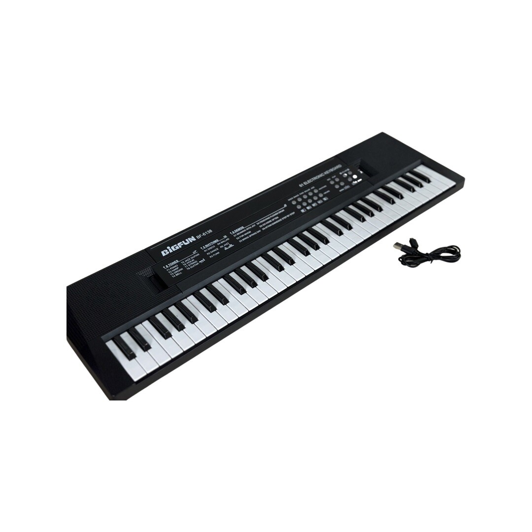 Bigfun 6138 Kids Piano 61 Keys Music Keyboard, Portable For Kids Music Learning
