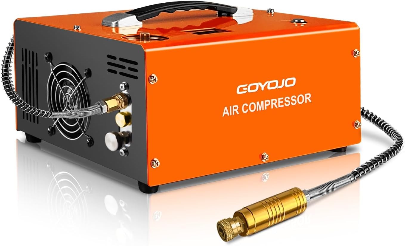 GOYOJO Air Compressor Max 4500 PSI/300 Bar Fast Fill for Airguns/Paintball Tank